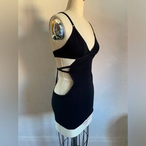 Clare Bare XO made in LA Designer Stretch Cotton Lingerie Chemise Cutout Dress